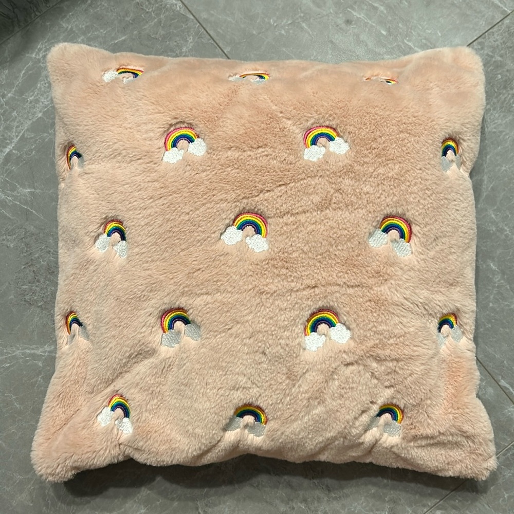 Plush Rainbow Pillow